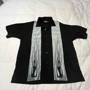 COPY - Dragonfly Clothing Company size XL Biker Style Flames short sleeve shirt…